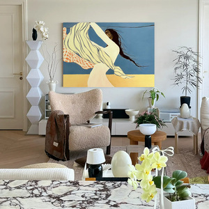 Français crème-Style décoratif huile sur toile peinture buffet salon canapé fond suspendu chambre Art moderne Mural - Product Image 5
