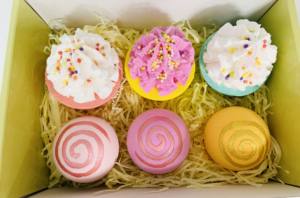 Bomba de baño para cupcakes de etiqueta privada, aromaterapia orgánica, relajación, remojo, Fizzies, pastel, bomba de baño para niños, juego de regalo - Product Image 2