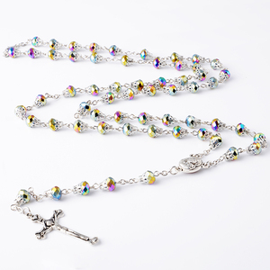 Mân Côi Đỏ San Hô, Tràng Hạt Thánh Giá Công Giáo Chuỗi Hạt Mân Côi - Product Image 3