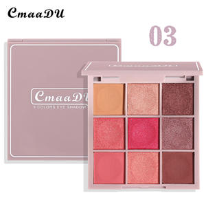 Maquillaje de sombra de ojos de 9 colores Kit de maquillaje de alto pigmento Paleta de sombras de ojos con purpurina mate Paleta de brillo impermeable. - Product Image 6