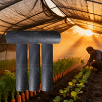 Filet d'ombrage agricole noir en HDPE, taux d'ombrage 75 %, 2m x 50m, pour serres et plantations, protection solaire