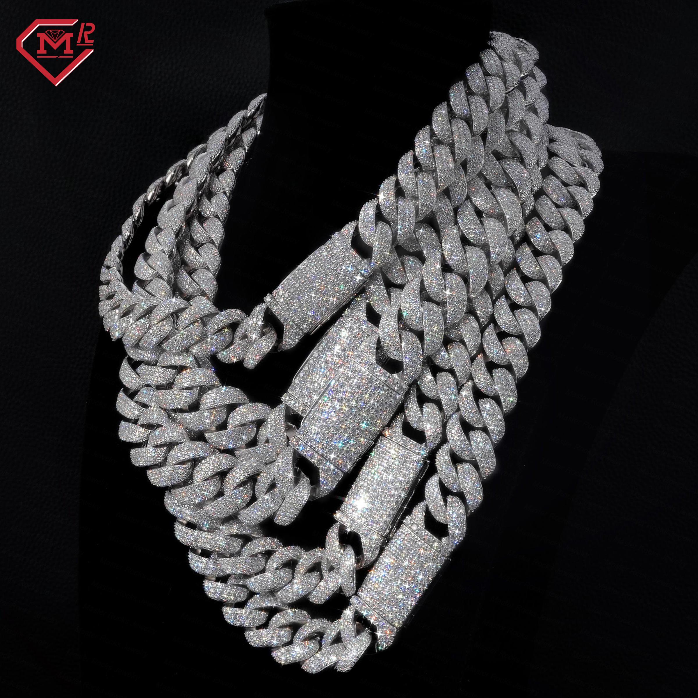 moissanite baguette cuban chain
