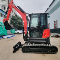 LIVRAISON GRATUITE Mini-excavatrice 3,5 tonnes avec moteur Kubota, nouvelle pelle sur chenilles pour travaux de construction, excavatrice compacte 2 tonnes à vendre
