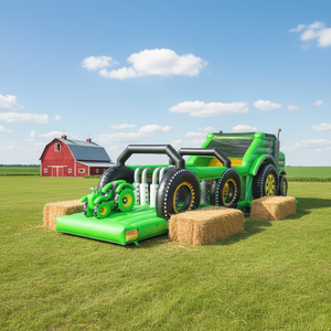 Надувные ПВХ Тракторные полосы препятствий на открытом воздухе для фермы приключенческая площадка для отдыха и фитнеса для детей - Product Image 1
