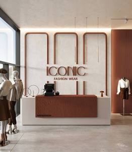 Custom Metal Wall-Mounted Clothing Rack | Boutique Display Fixtures Factory-Made Shop & Homeware Furniture <b>Clothes</b> Display Rack - Product Image 3