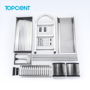 Topcent 304 Stainless Steel 2/3 <strong>Tier</strong> Dish <strong>Rack</strong> with Drain Board Kitchen <strong>Racks</strong> Drain Storage - Product Image 3