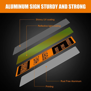 Señales de Tráfico Prohibido el Acceso y Prohibida la Caza, Resistentes a la Intemperie, de Aluminio Reflectante de 10x7 con Película Reflectante de Tercera Generación - Product Image 3