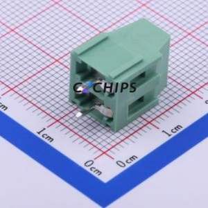 JL500-50002G01 <b>Screw</b> Terminal <b>Block</b> Through hole Component (THT),P=5mm Connector 1x2P 5mm Green Through Hole - Product Image 1