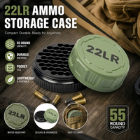 Boîtes de rangement compactes et durables pour mini-munitions en plastique, avec bouchons à vis, portables et de poche, pour le transport transfrontalier