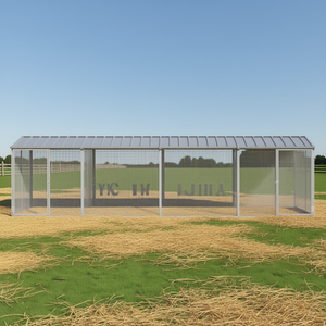 Cage à animaux en acier galvanisé gris clair, poulailler de grande taille, durable, pour usage extérieur - Product Image 2