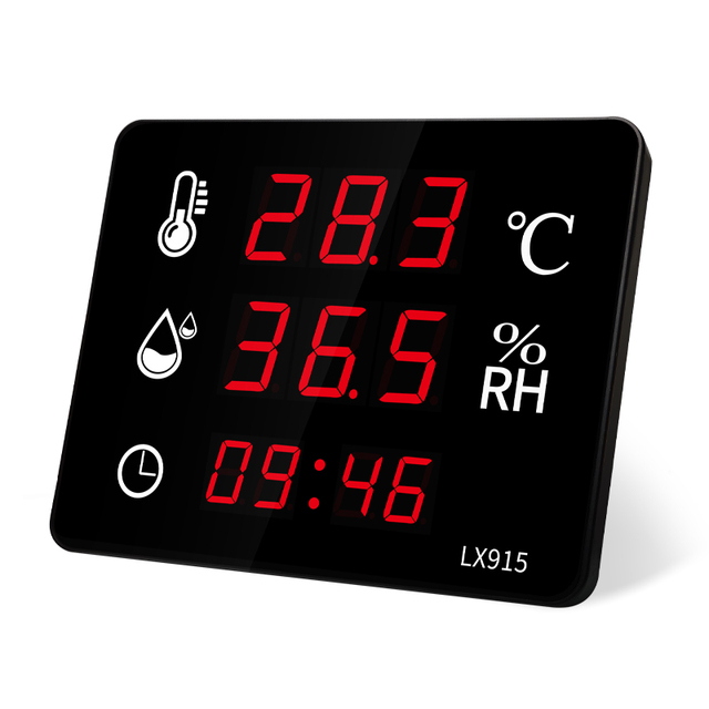 Electronic Dry Temper Humidity Meter Industrial High-precision Clock Detector Household Indoor Outdoor USB IP43 LED OEM ODM