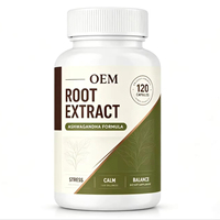 Extrait de racine d'Ashwagandha OEM, antioxydant, capsules sans gluten pour le bien-être quotidien et les soins de style de vie actif