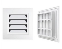 Cadre de fenêtre à persiennes carré moderne en plastique et aluminium pour la ventilation des entrepôts et des sous-sols