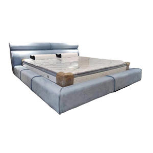 Leerle современная деревянная матовая кровать в итальянском стиле Майами из матовой ткани с отделением для хранения высококачественного дизайнера - Product Image 5