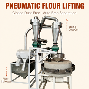 Machine à <span class=keywords><strong>farine</strong></span> durable à <span class=keywords><strong>meule</strong></span> naturelle avec <span class=keywords><strong>pierre</strong></span> rétractable pour une longue durée <span class=keywords><strong>de</strong></span> vie et un entretien réduit - Product Image 2
