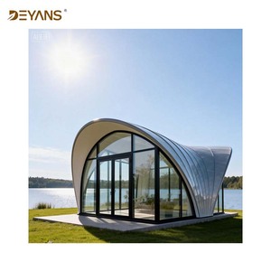 Pergola in Alluminio Leggero con Design Moderno Personalizzato, Triangolare, con Doppio Vetro Temperato, Impermeabile per Esterni - Product Image 1