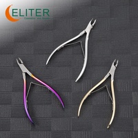 Pince à cuticules de précision Eliter en acier inoxydable, à coupe quart, demi ou complète, en stock