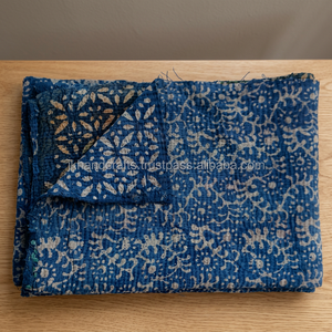 Star Supplier <b>Vintage</b> Indigo Kantha <b>Quilts</b> - Product Image 2