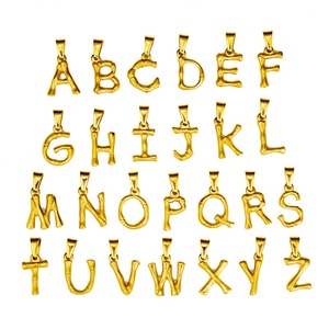 Pulsera y Collar de Acero Inoxidable 316L 18K de Lujo Personalizables con Dijes de Bambú y Letras para Fabricación de Joyas al por Mayor - Product Image 5