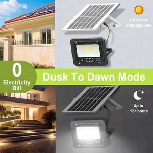 12 giờ 200 Watt 6.4 Volt Pin phản xạ năng lượng mặt trời lũ đèn đen sân Đèn 100W 200 W ngoài trời dẫn năng lượng mặt trời đèn pha - Product Image 5