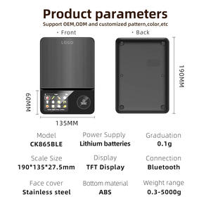 เครื่องชั่งน้ำหนักอาหารอัจฉริยะ 5 กก. ความแม่นยำ 0.1 กรัม ชาร์จไฟได้ ผลิตจากสแตนเลส สำหรับชั่งอาหาร ใช้ในครัวเรือน - Product Image 4