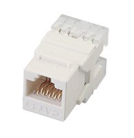 Jack Modular RJ45 Cat6 UTP 180 Derajat dengan Penahan Kabel T568A/B Bersertifikasi CE RoHS untuk Panel Patch Keystone Jack Dinding