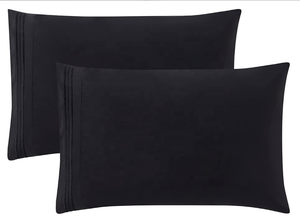 प्रमुख 1800 श्रृंखला 4 टुकड़ा ब्लैक बेड शीट सेट, गहरी जेब, झुर्रियों, फीका, दाग प्रतिरोधी, लक्जरी नरम बिस्तर की चादरें - Product Image 4