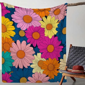 Manta de Franela con Estampado de Girasoles, Rectangular, Cálida y Acogedora para Cama, Sofá, Decoración del Hogar, Estilo Moderno, Uso en las Cuatro Estaciones - Product Image 3
