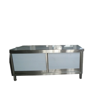 Armoire de cuisine en acier inoxydable Victory Kitchen avec porte coulissante, réglage de la hauteur, trou pour déchets, équipement de boulangerie, utilisation en restaurant, modèle - Product Image 5