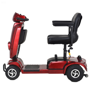 Scooter électrique quatre roues 24V 20Ah avec batterie au plomb-acide, en alliage d'aluminium rouge, pour personnes âgées, utilisation dans les parcs et les centres commerciaux - Product Image 1