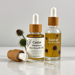 Aceite de Ricino de Marca Privada al por Mayor, Fórmula 100% Pura para Fortalecer el Cabello, Barba y Piel Afro - Product Image 1