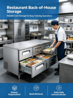 Unité de réfrigération à basse température avec ventilateur commercial et refroidisseur à 4 tiroirs pour cuisine et restaurant