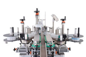 Machine d'étiquetage semi-automatique pour bouteilles rondes, applicateur d'étiquettes double face pour bouteilles en plastique et en verre - Product Image 3
