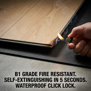 Suelo SPC para Hospitales y Escuelas, Antibacteriano, Impermeable, Sistema de Click, Núcleo Rígido, Vinilo en Tablas, Resistente al Fuego B1 - Product Image 1