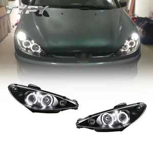 המכונית headlamp ראש אור שונה הוביל מנורת הראש הוביל אור יום הפעלת אורות עבור peugeot 206 2004-2008