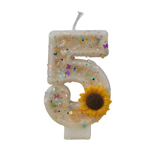 Nouvelles bougies numériques créatives pour gâteaux d'anniversaire, décorations florales, bougies d'ambiance pour fêtes - Product Image 1