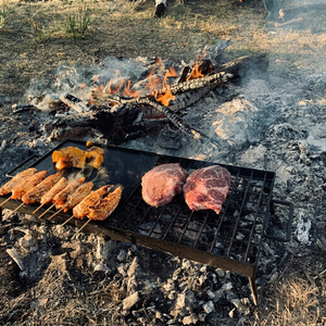 Griglia Pieghevole Robusta per Falò, Griglia Portatile per Cucinare Sopra il Focolare <span class=keywords><strong>con</strong></span> Borsa per il Trasporto, per Campeggio, Escursionismo e Picnic all'Aperto - Product Image 3