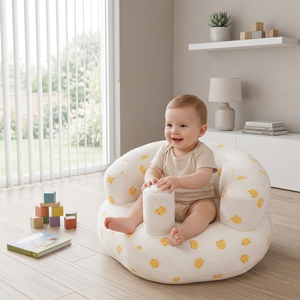 Sofá Inflable para Bebés de <span class=keywords><strong>3</strong></span>+ Meses con Barrera y Bomba de Aire Integrada para Dormitorio, Sala de Estar, Viajes, Camping, Diseño de Tigre - Product Image 2