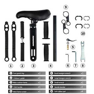 Yên xe đạp có thể điều chỉnh, yên xe đạp gắn phía trước, ghế ngồi trẻ em trên xe đạp - Product Image 2