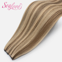 Extensions de cheveux OEM Genius Weft, couleur et longueur personnalisées, commande d'échantillon, faible MOQ pour les marques d'extensions capillaires