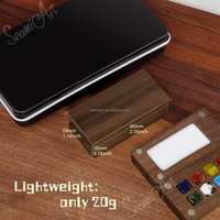 Mini palette de voyage en noyer pour aquarelle, 8 compartiments, boîte de peinture portable, sous-emballage pour peinture et croquis