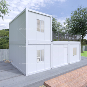 Maison préfabriquée à deux étages, maison préfabriquée aux normes australiennes, <span class=keywords><strong>garage</strong></span> préfabriqué, maison conteneur habitable préfabriquée, bardage avec terrasse - Product Image 4