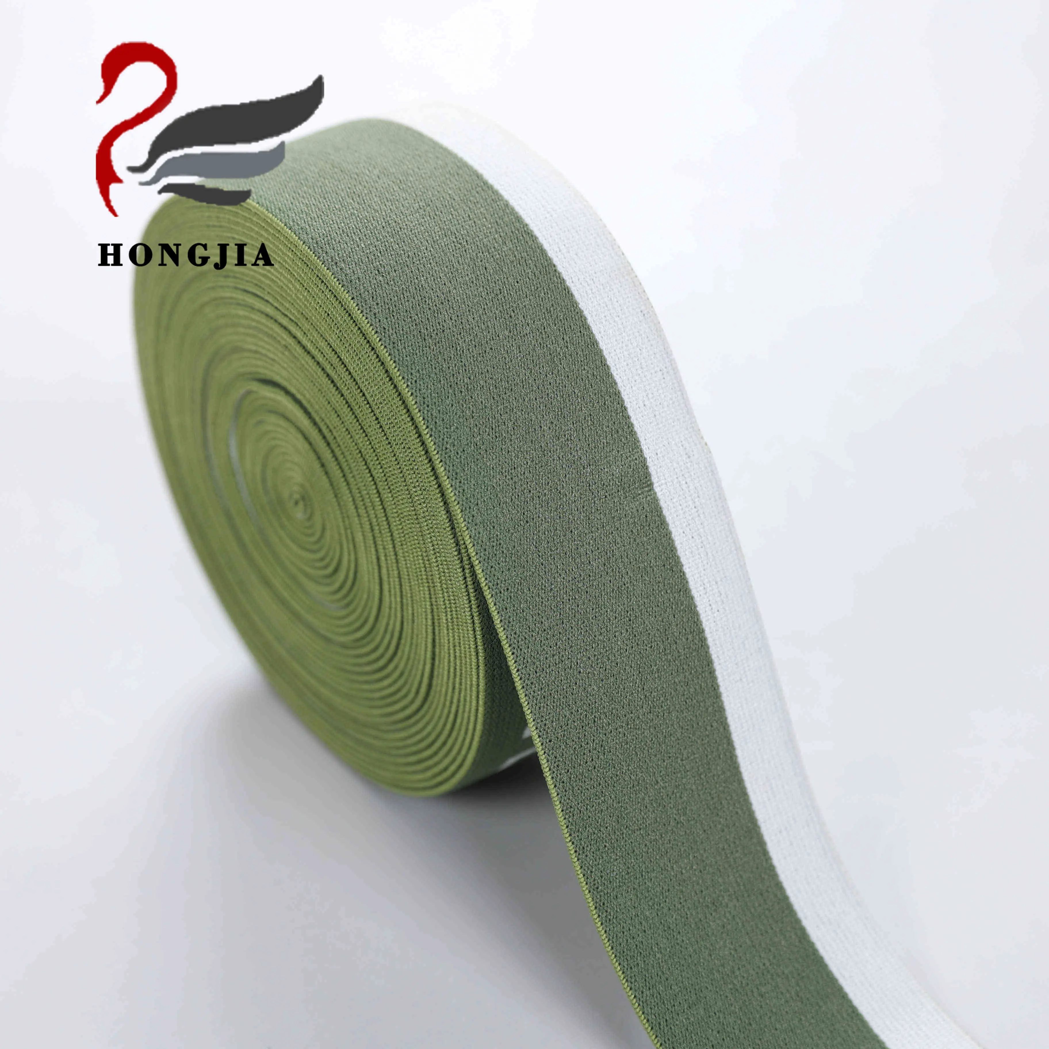 A fábrica produz diretamente a faixa elástica personalizada do poliéster do oem do oem do nylon para impresso largura elástica