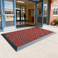 Tapis d'entrée antidérapant extérieur, tapis de sol anti-poussière en EVA, tapis brosse à brosselettes emboîtables pour hôtel