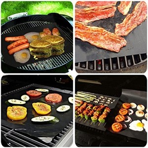 Tapis <span class=keywords><strong>de</strong></span> cuisson réutilisable antiadhésif 2020mm, revêtement <span class=keywords><strong>de</strong></span> four, accessoires pour <span class=keywords><strong>Barbecue</strong></span> au gaz ou au charbon - Product Image 4