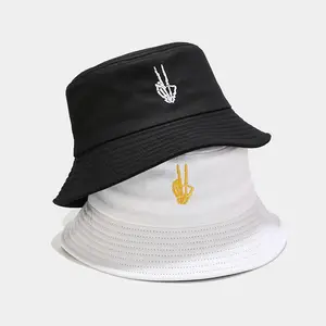 Bonnet de soleil personnalisé avec ficelle chapeau seau en polyester à large bord pour bébé vente en gros