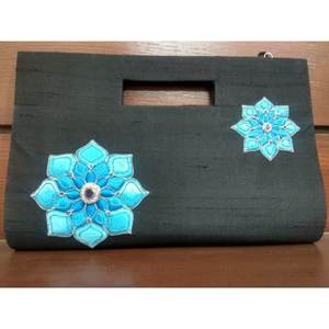 Mejor Venta de estilo de lujo señoras embrague moda-adelante Zari bordado semi-GEMA piedras perla cadena rebordear decoración cerradura - Product Image 6