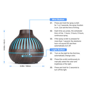 <span class=keywords><strong>Diffuseur</strong></span> d'huiles essentielles 400 ml, <span class=keywords><strong>diffuseur</strong></span> d'arômes à grain de bois, humidificateur ultrasonique à brume froide, silencieux, 4 minuteurs, <span class=keywords><strong>diffuseur</strong></span> portable - Product Image 5