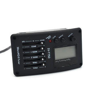 Preamplificador digital para guitarra acústica y <span class=keywords><strong>bajo</strong></span>, afinador de 5 bandas con ecualizador y pastilla de plástico para mejorar el sonido. - Product Image 3