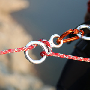 Descensor de Anillo en Forma de 8 para Escalada en Roca, Dispositivo de Descenso Lento, Protector Deslizante, 35 KN de Fuerza de Ruptura - Product Image 3